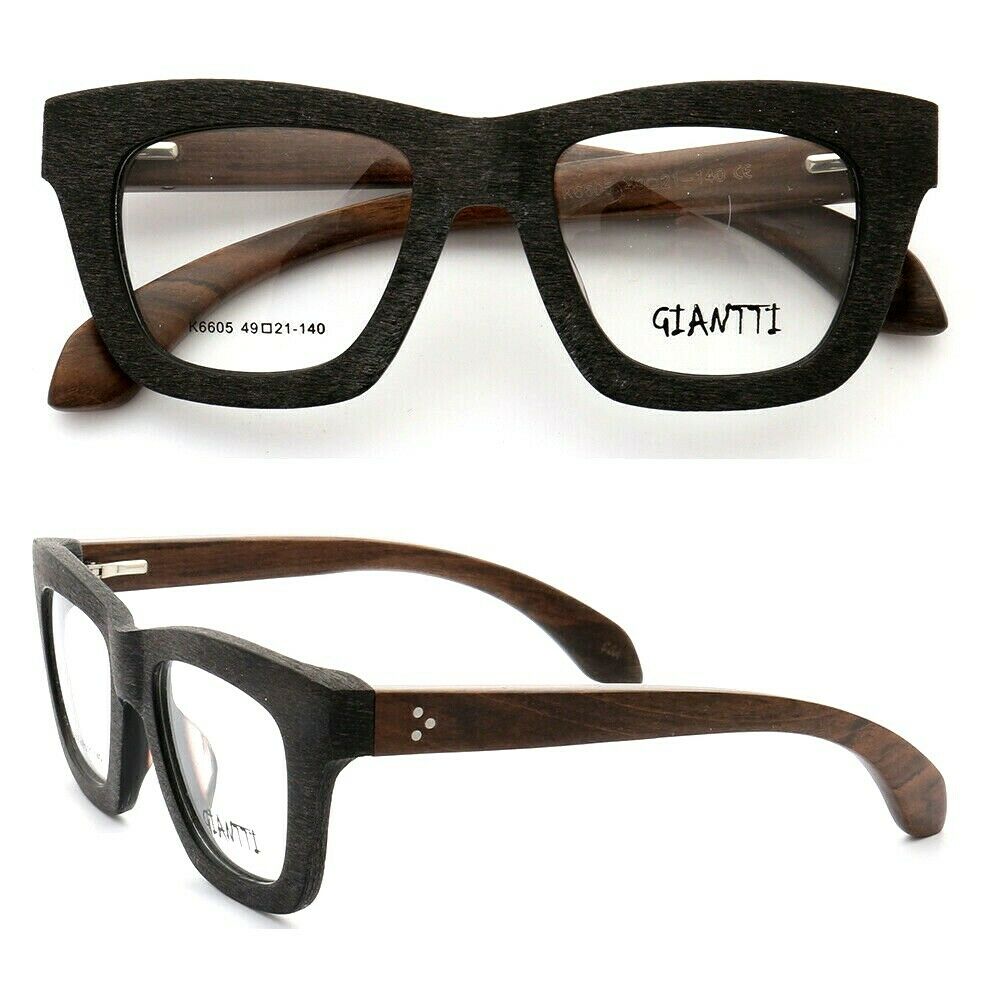 Austin | Retro Oversized Mens Wood Eyeglass Frames  | Vintage Square Wooden Glasses Frames Online