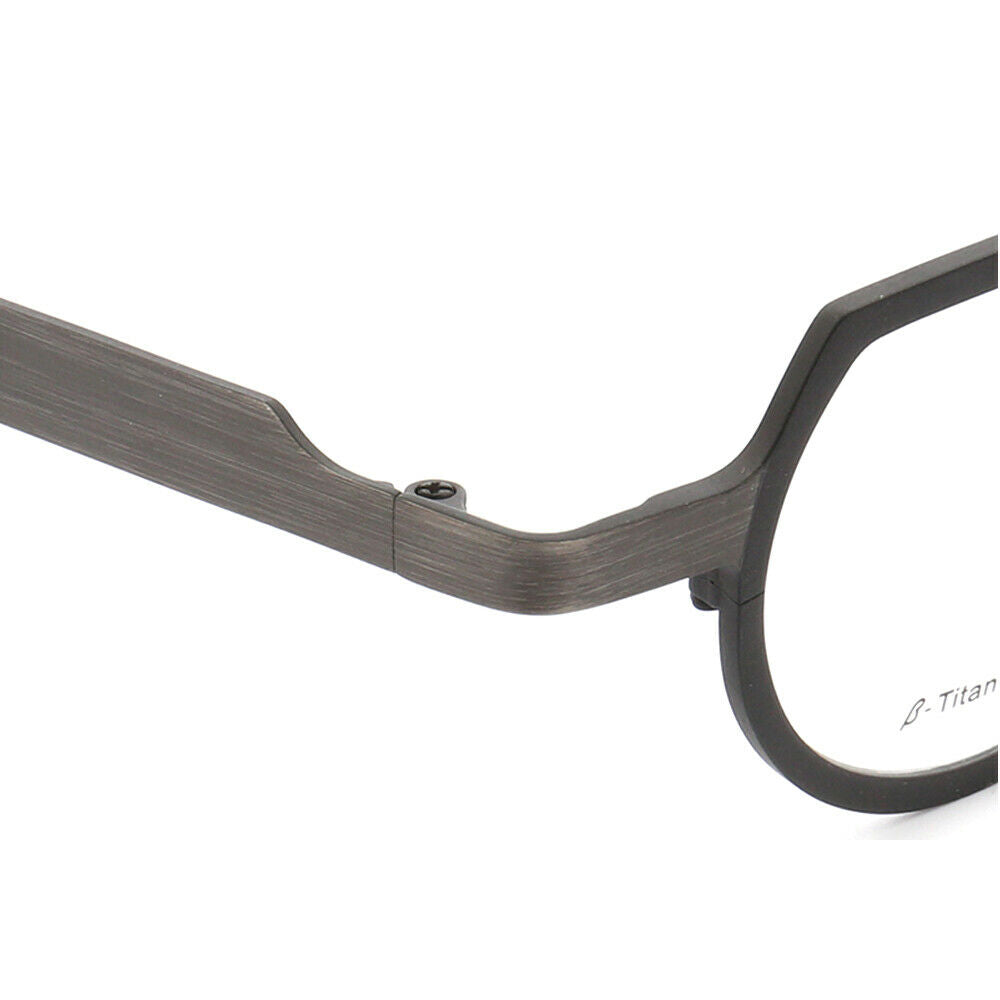Bradford | Lightweight Shield Shaped Pure Titanium Eyeglasses | Unisex Glasses w/ Retro Design