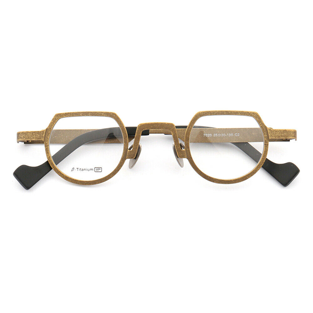 Bradford | Lightweight Shield Shaped Pure Titanium Eyeglasses | Unisex Glasses w/ Retro Design