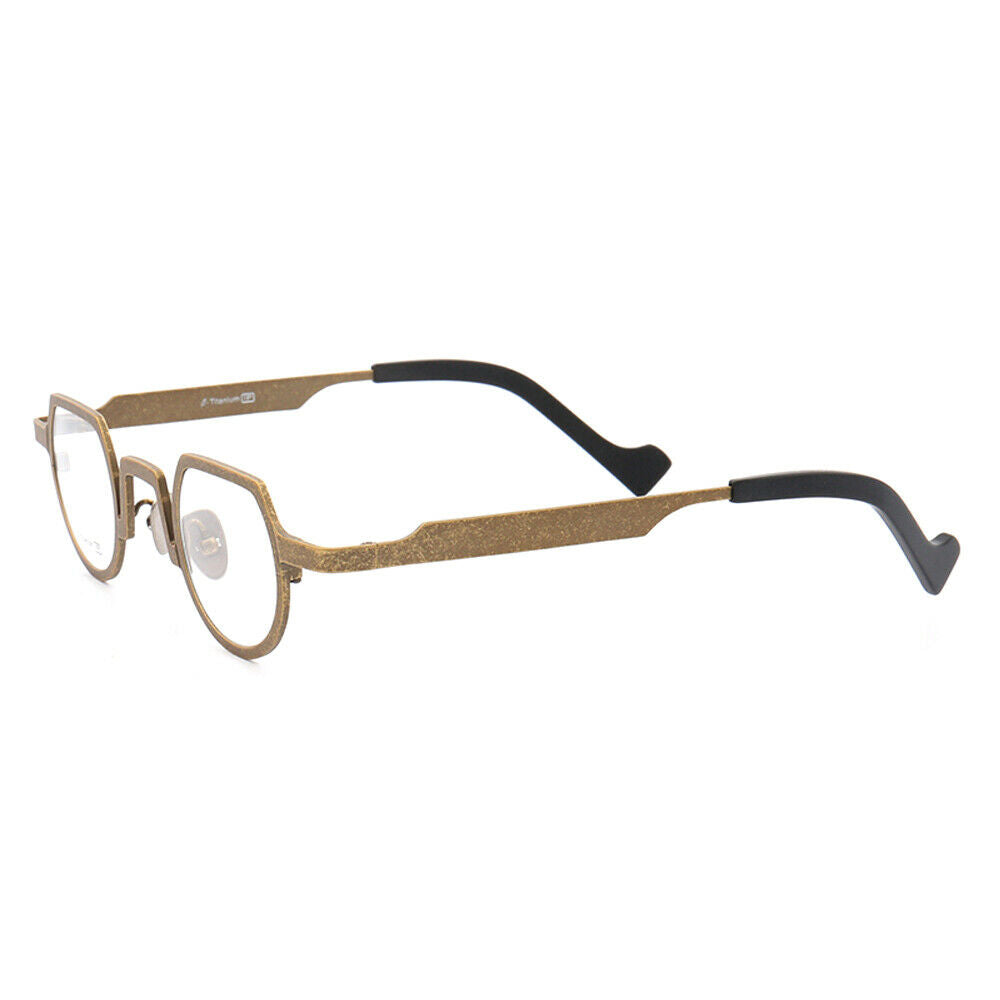 Bradford | Lightweight Shield Shaped Pure Titanium Eyeglasses | Unisex Glasses w/ Retro Design