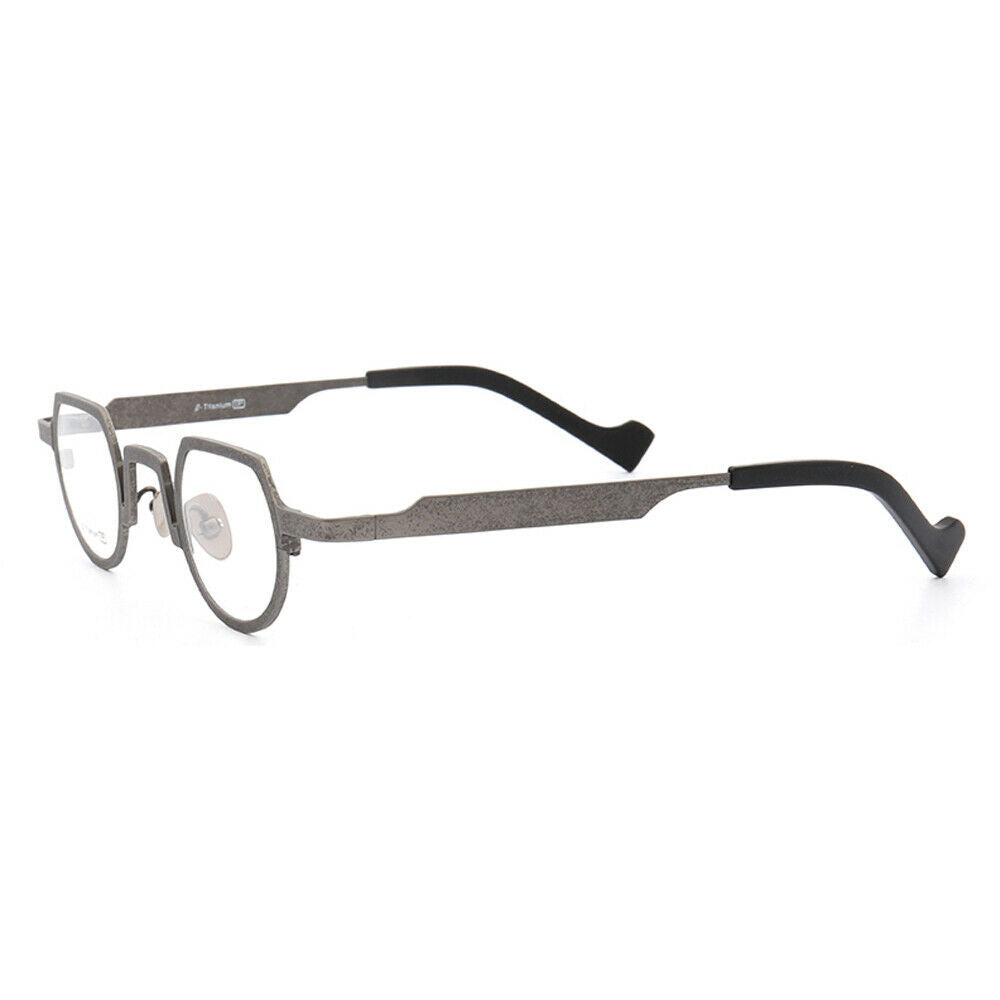 Bradford | Lightweight Shield Shaped Pure Titanium Eyeglasses | Unisex Glasses w/ Retro Design