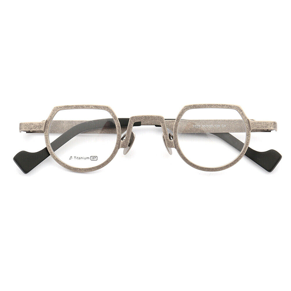 Bradford | Lightweight Shield Shaped Pure Titanium Eyeglasses | Unisex Glasses w/ Retro Design