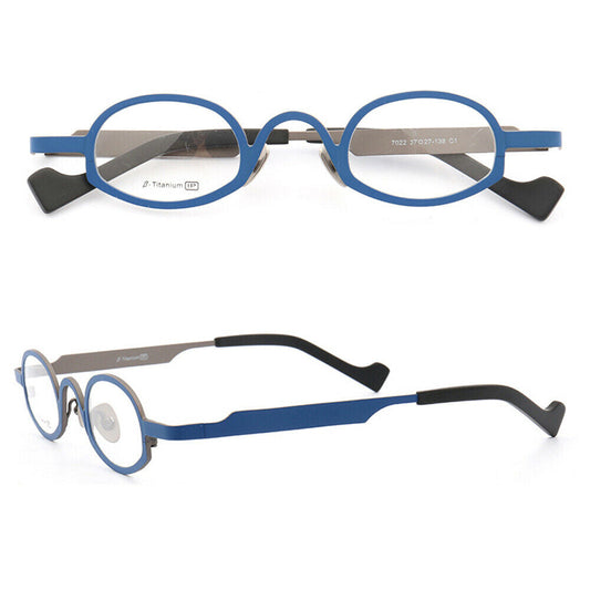 Nostalgia | Funky Full Rim Oval Eyeglasses | Retro Pure Titanium Unisex Eyeglasses