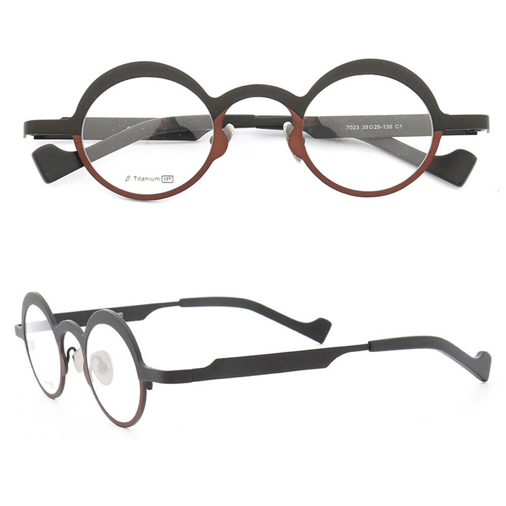 Voyage | Round Retro Titanium Glasses for Men | Two Tone Womens Trendy Eyeglass Frames Online