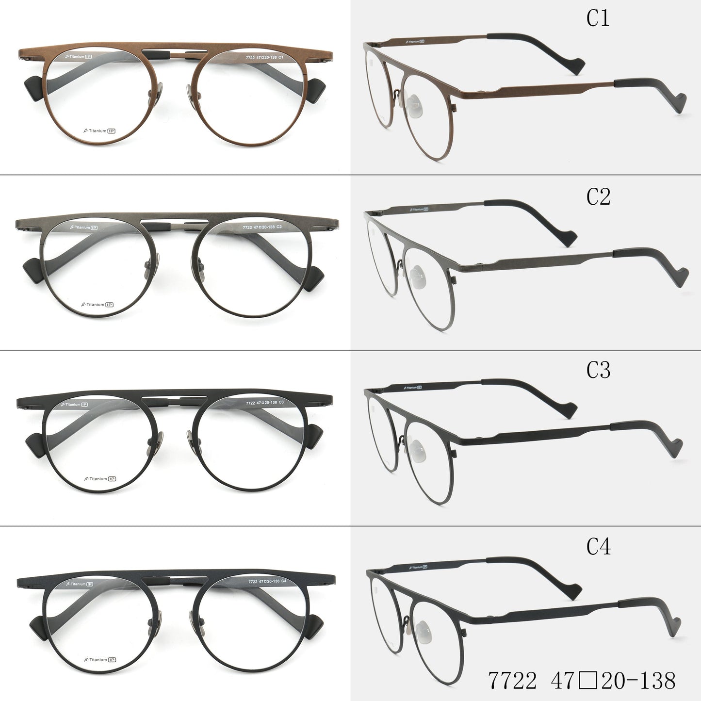 Wilford | Vintage Flat Top Titanium Mens Eyeglasses | Hipster Round Womens Glasses Frames Online
