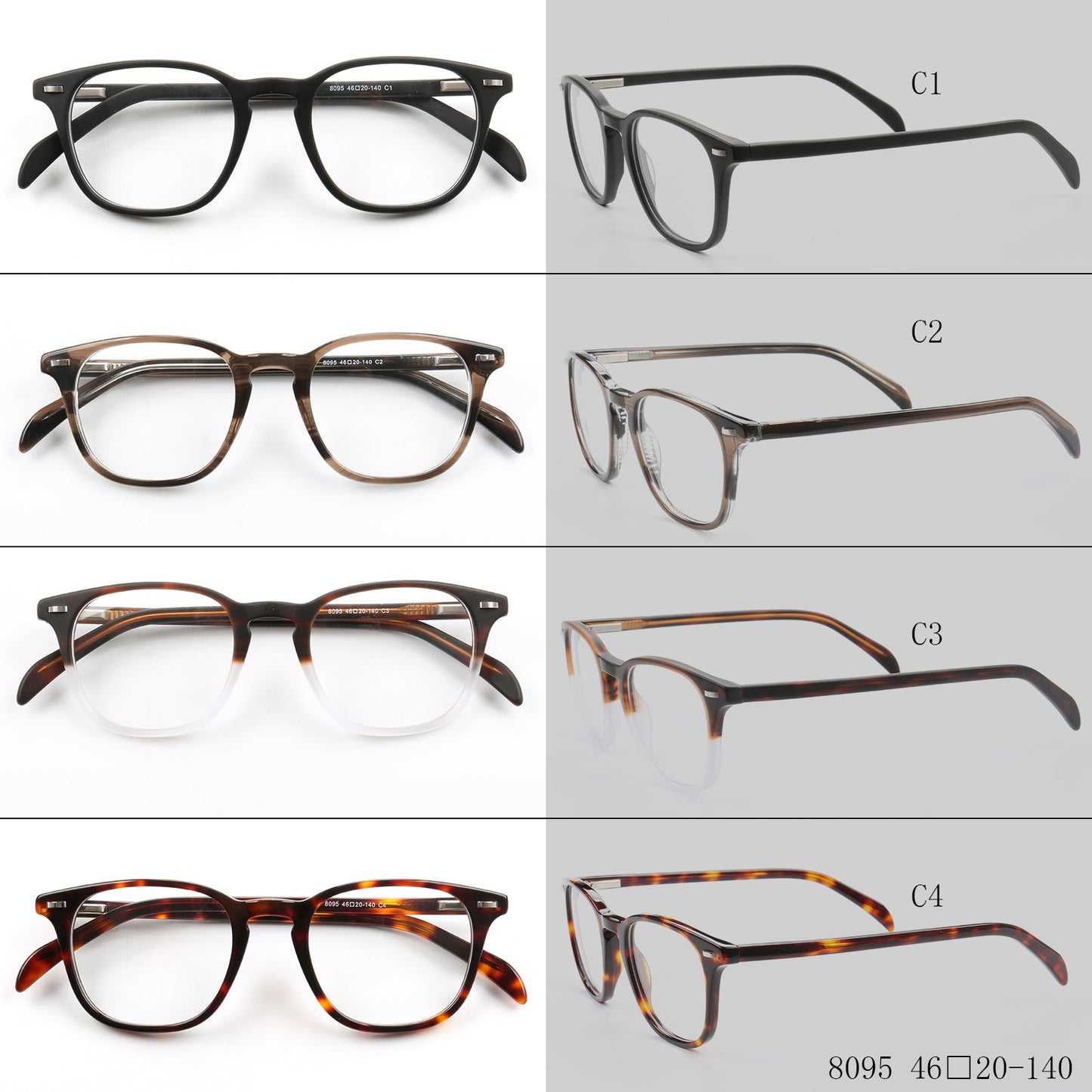 Stetson | Round Full Rim Two Tone Womens Square Eyewear | Retro Brown Mens Glasses Frames Online