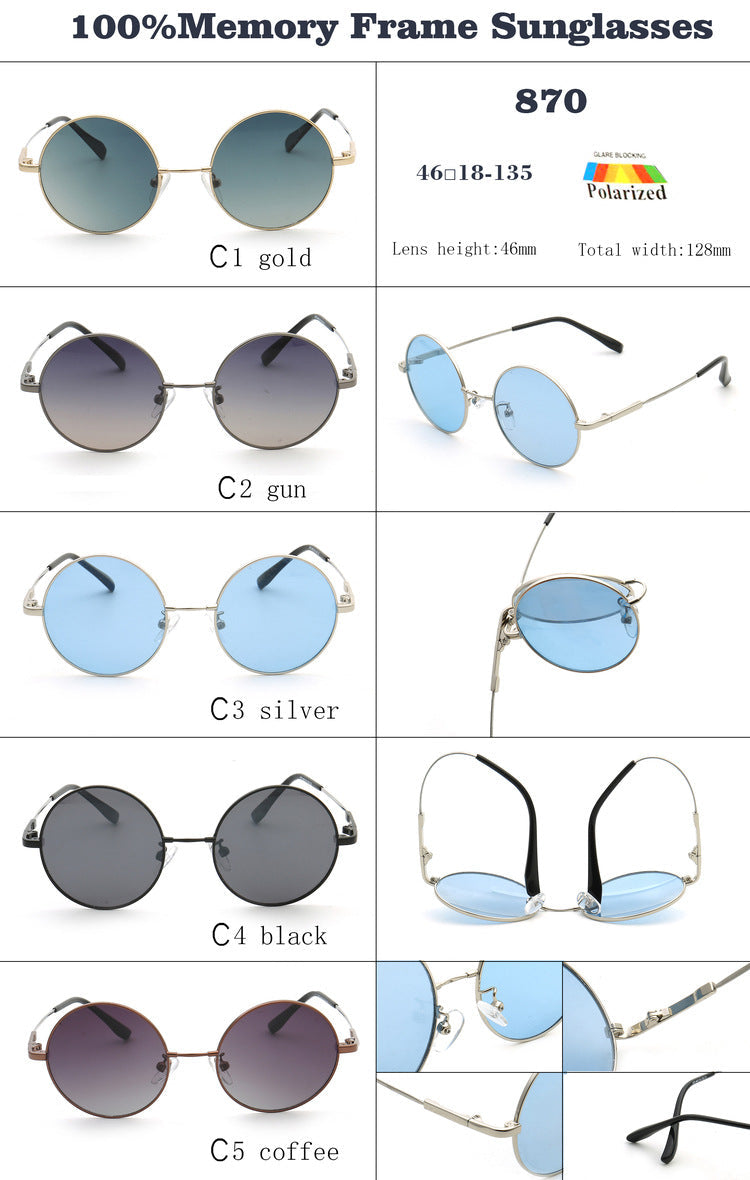 Sloan | Womens Round Sunglasses Polarized | Mens Retro Sun Glasses UV400 Driving Outdoor