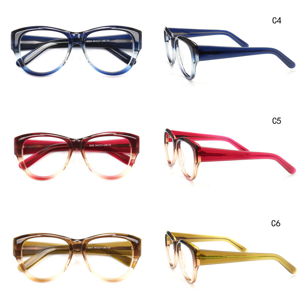 Teri | Round Gradient Glasses For Women | Colorful Full Rim Acetate Glasses