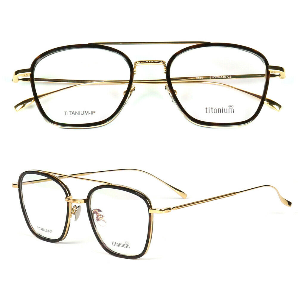 Irwin | 80s Style Pure Titanium Eyeglass Frames | Retro Glasses w/ Flat Top Design