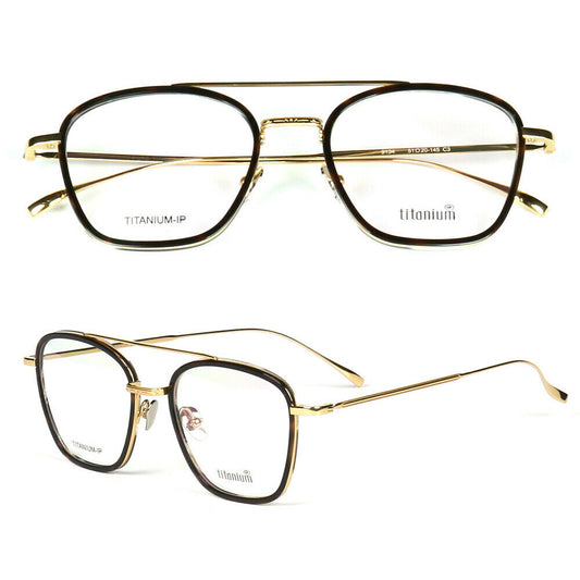 Irwin | 80s Style Pure Titanium Eyeglass Frames | Retro Glasses w/ Flat Top Design