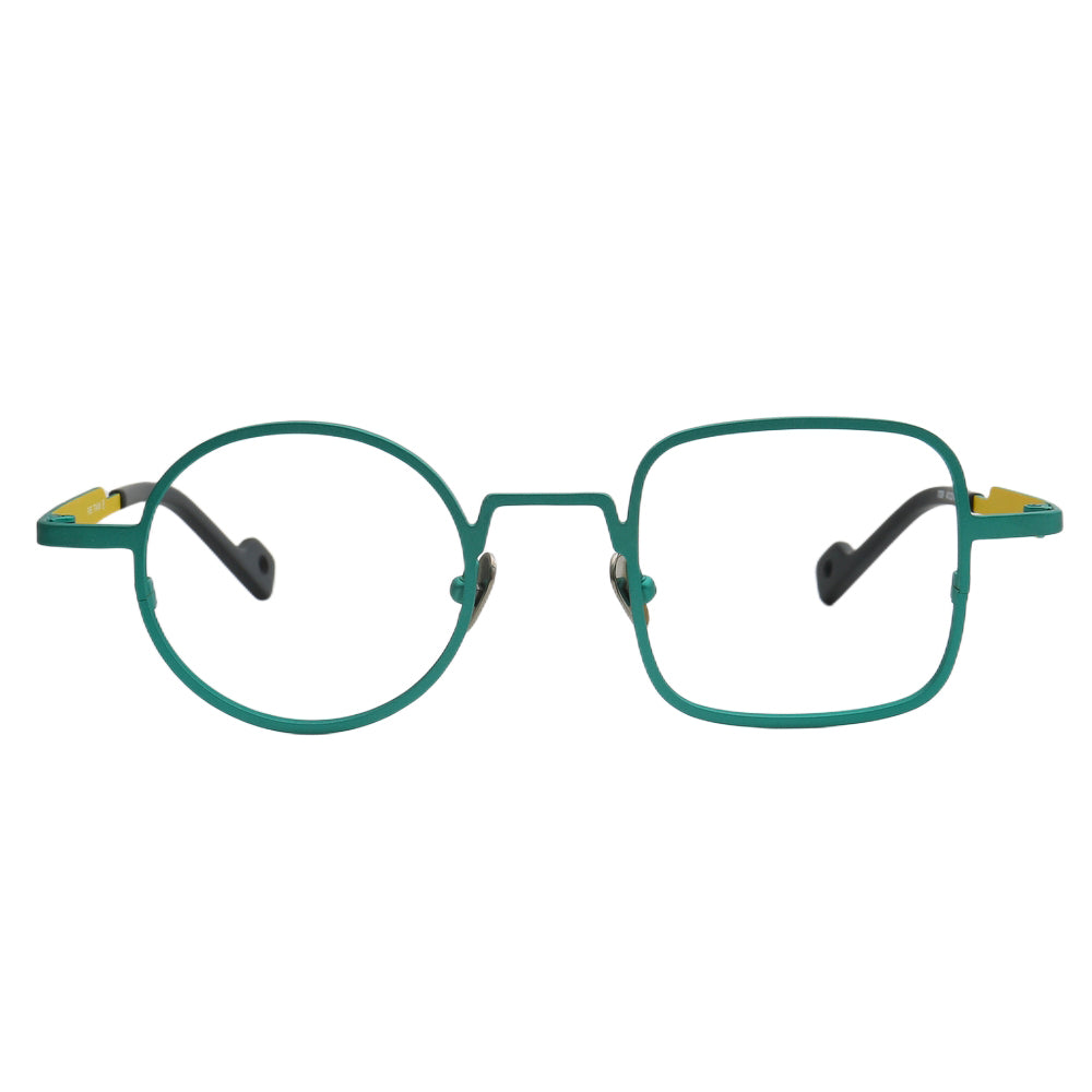 Ocean | Funky Modern Mismatched Eyeglasses Frames | Pure Titanium Square & Round Eyewear Modern
