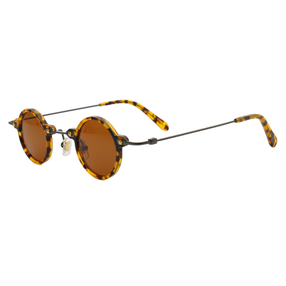 Jet | Retro Small Round Men Polarized Sunglasses | Trendy Hipster Women Sun Glasses Driving UV400
