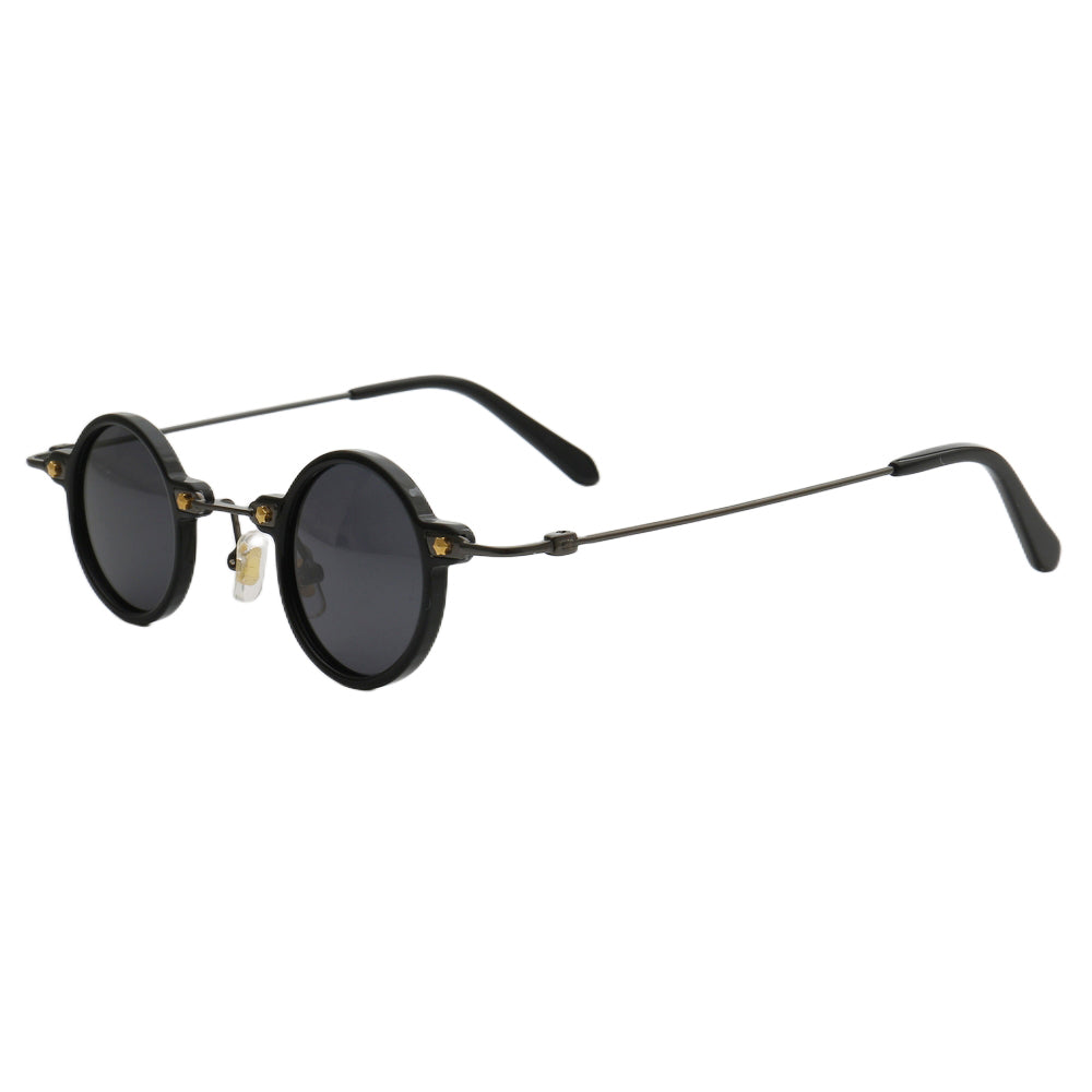 Jet | Retro Small Round Men Polarized Sunglasses | Trendy Hipster Women Sun Glasses Driving UV400
