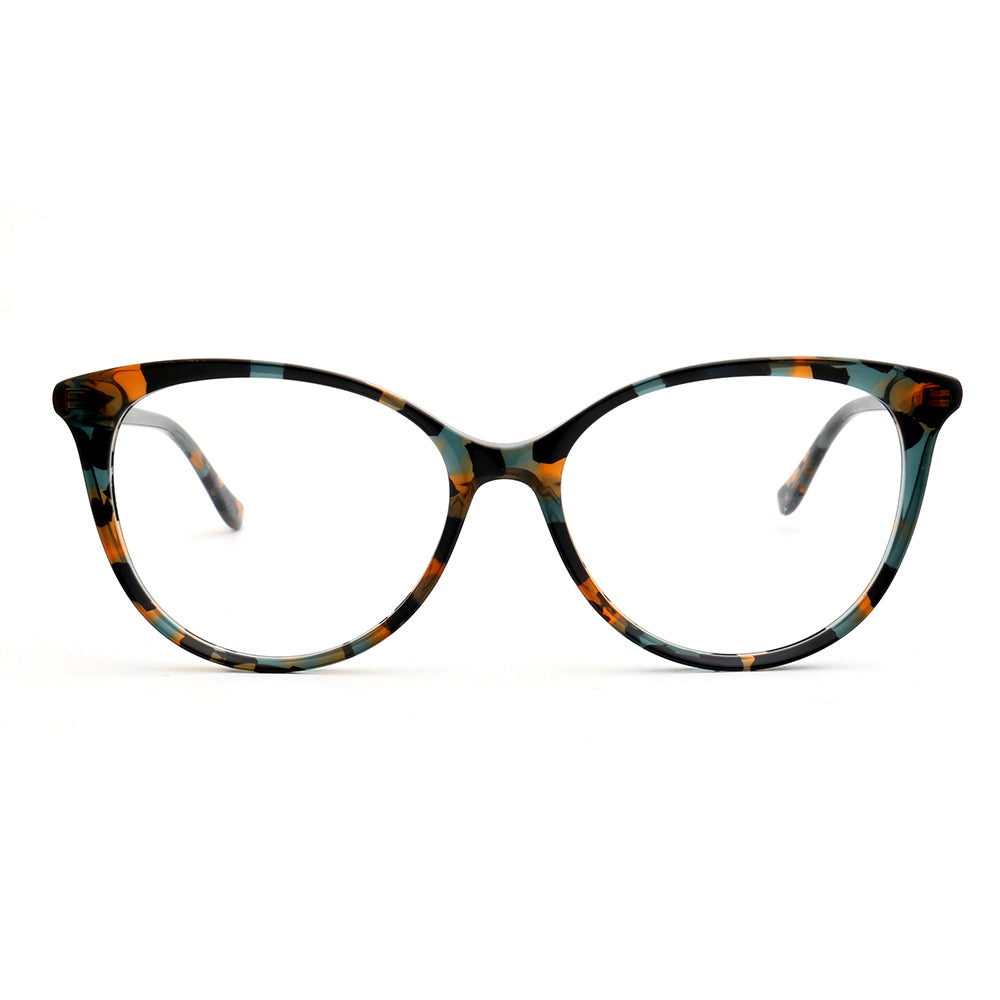 Hazel | Colorful Cat Eye Glasses For Women | Acetate Frame w/ Tortoise Shell Finish