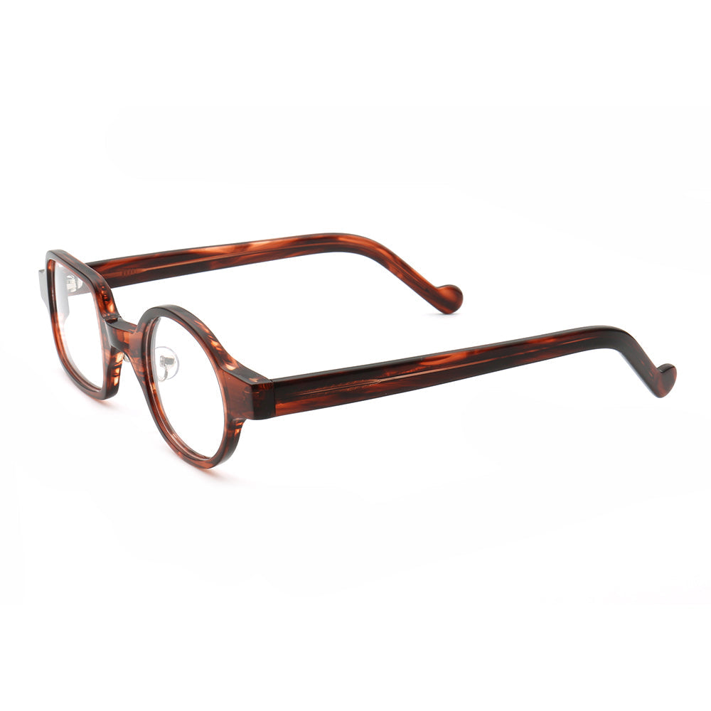 Distinct | Retro Mismatch Eyeglasses For Men & Women | Funky Round Square Frame w/ Tortoise Shell Finish