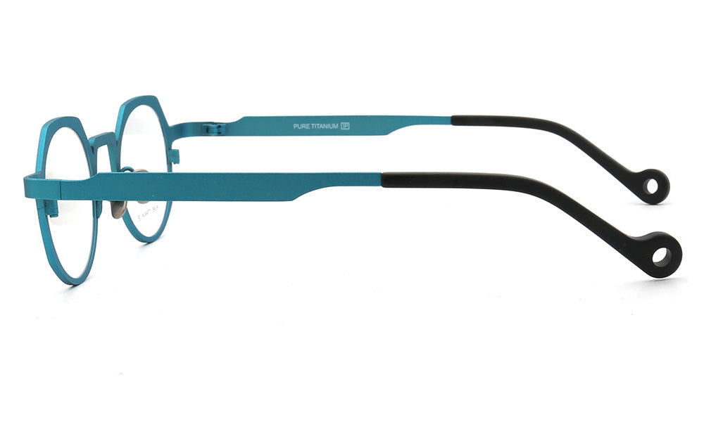 Jayden | Vintage Round Pure Titanium Eyeglasses For Men & Women | Colorful Two Toned Finish