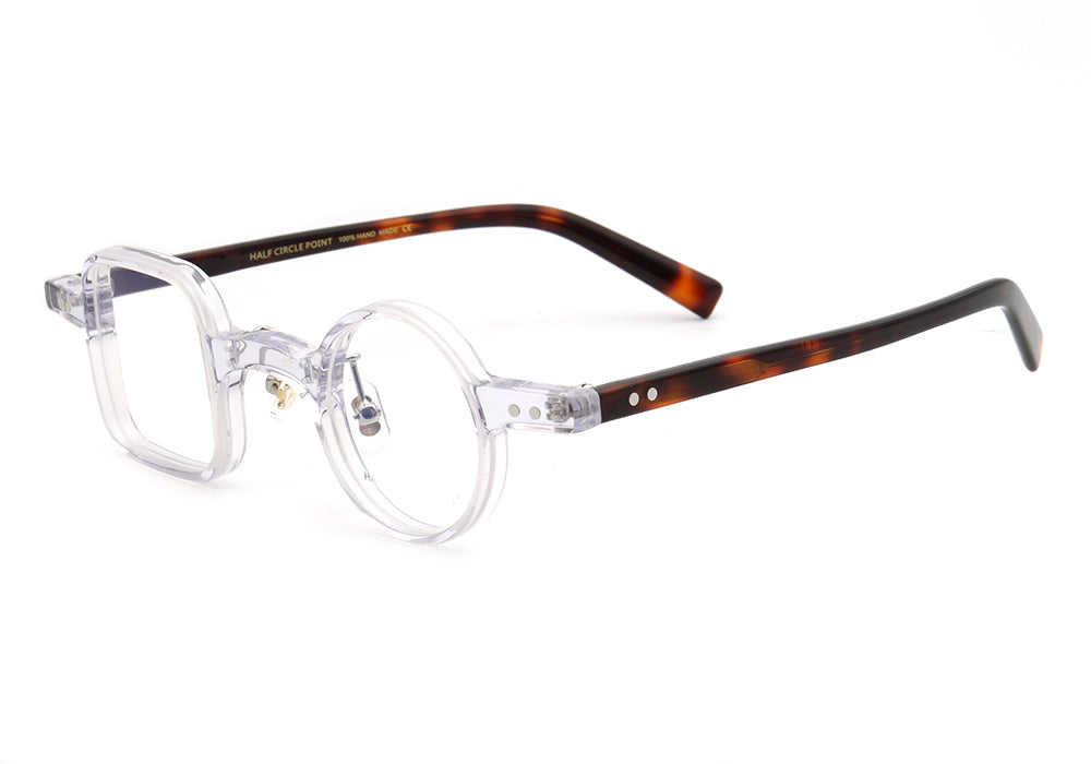 Sydney | Vintage Nerd Style Glasses w/ Mismatch Design | Funky Retro Acetate Design