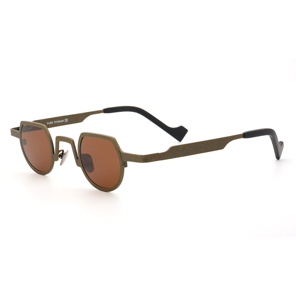 Bradford | Shield Shaped Polarized Sunglasses | Retro Lightweight Pure Titanium Frame