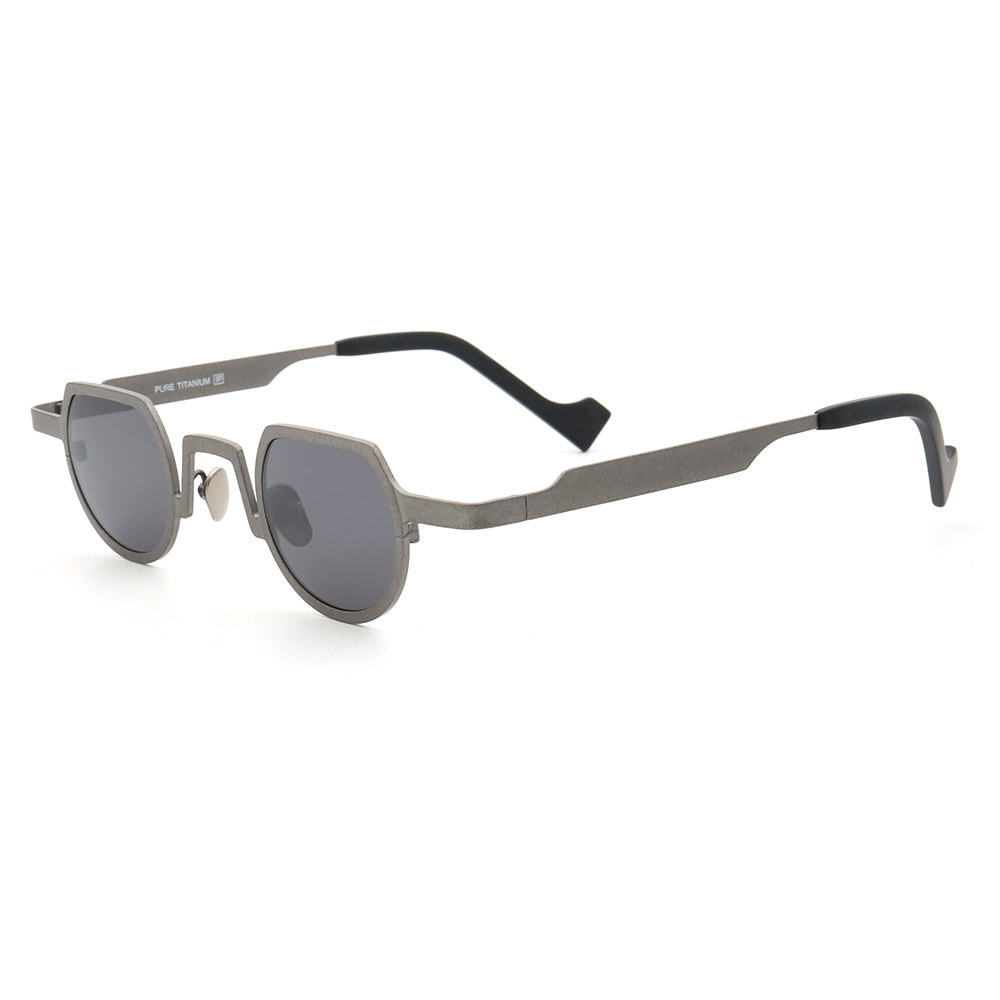 Bradford | Shield Shaped Polarized Sunglasses | Retro Lightweight Pure Titanium Frame