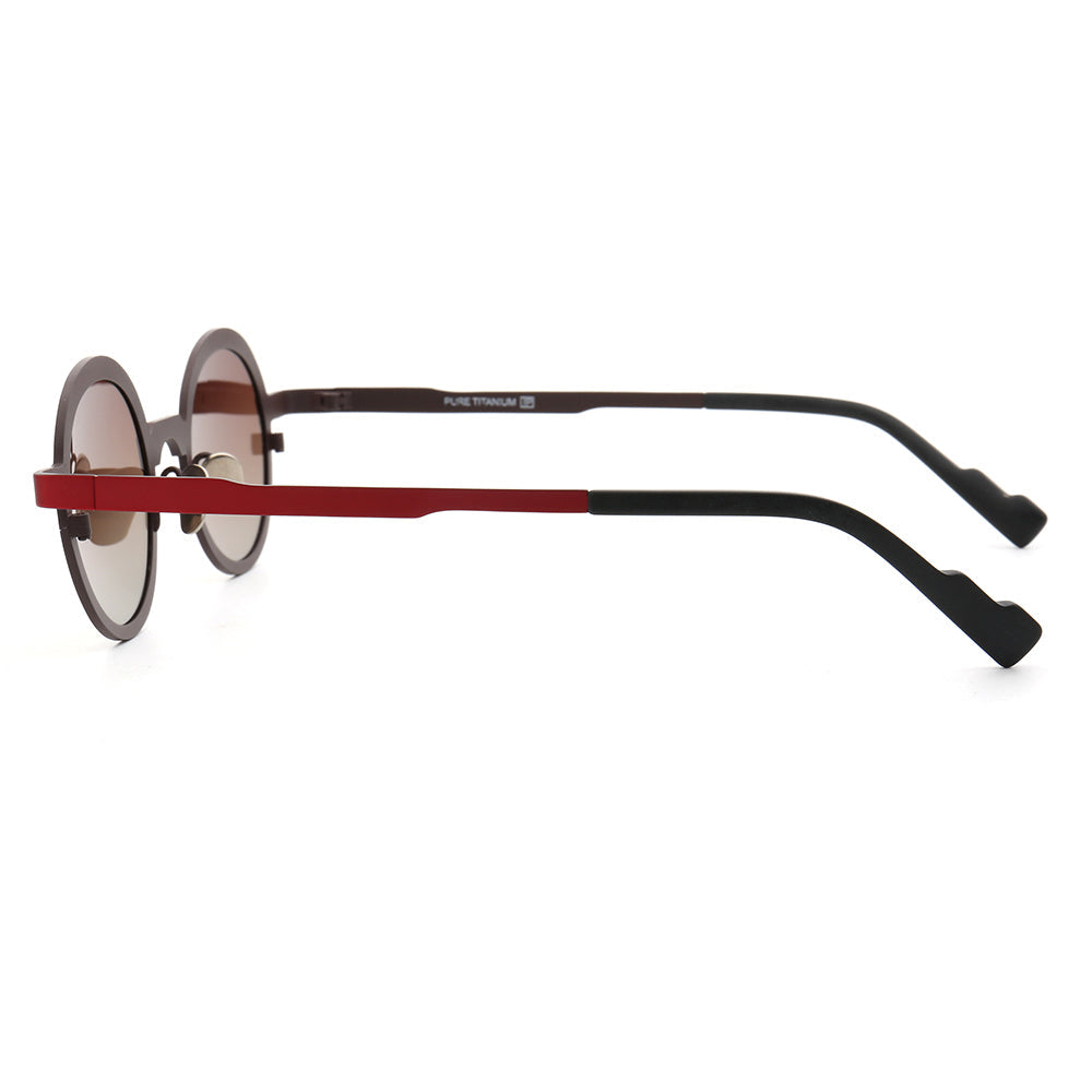 Clement | Lightweight Titanium Unisex Sunglasses | Two Toned Titanium Frame w/ Polarized Lenses
