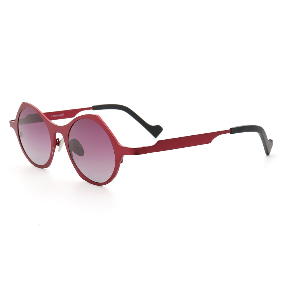 Carmen | Polarized Pure Titanium Unisex Sunglasses | Fashionable Full Rim Frame w/ Polarized Lenses