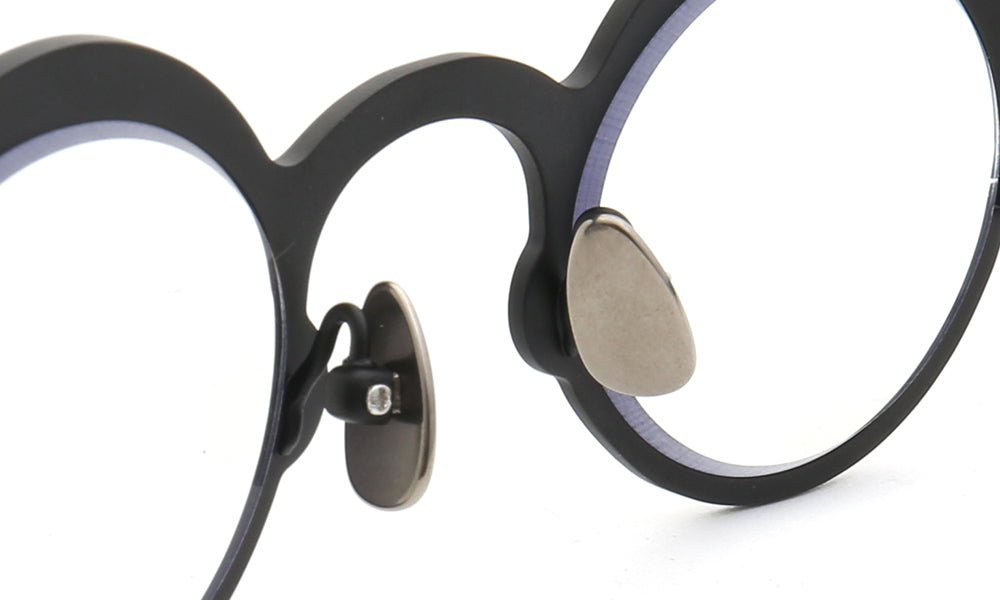 Voyage | Round Pure Titanium Polarized Sunglasses | Two Tone Retro Nerd Frame