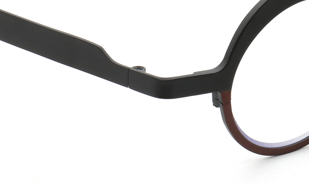 Voyage | Round Pure Titanium Polarized Sunglasses | Two Tone Retro Nerd Frame