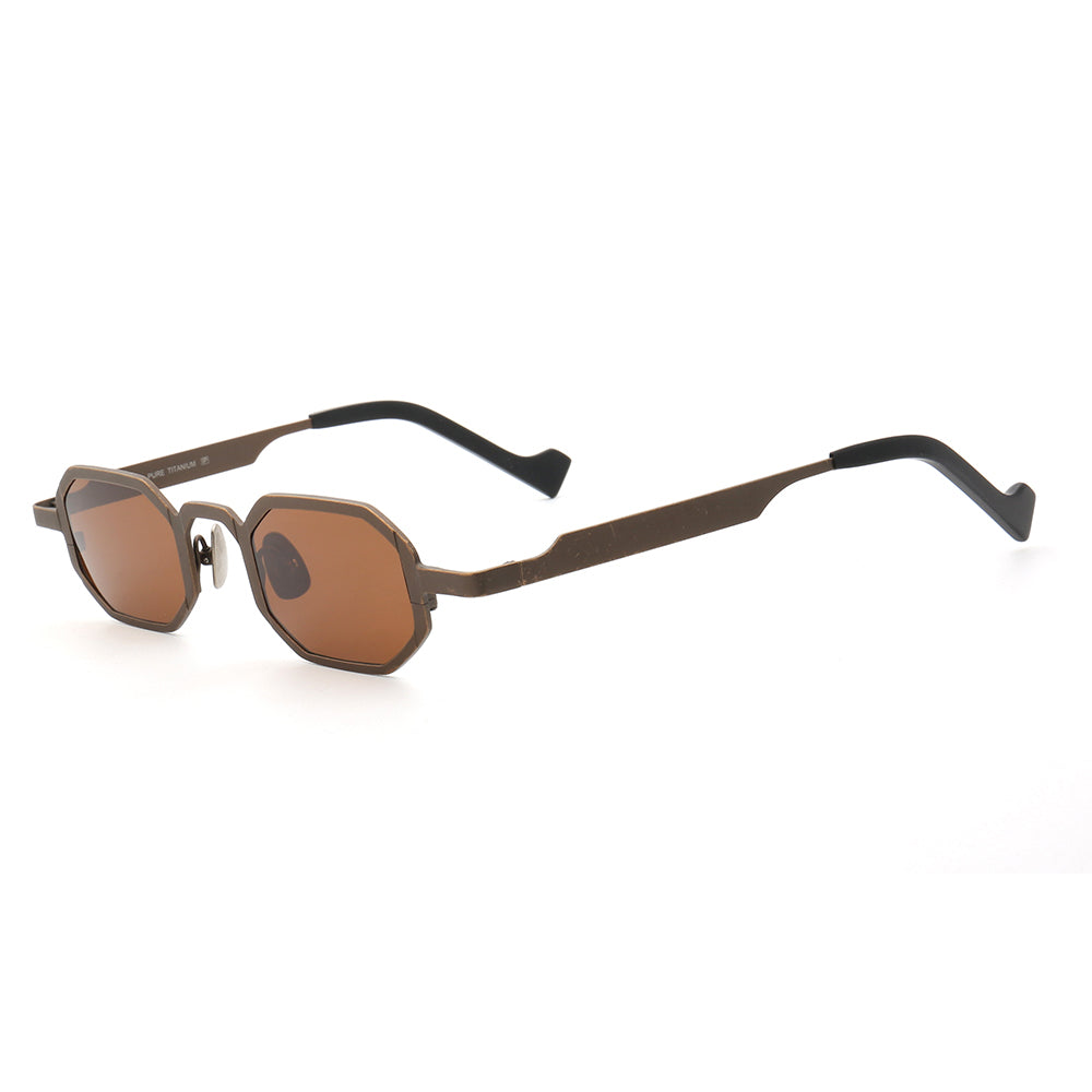Felton | Rectangular Geometric Unisex Sunglasses | Lightweight Titanium Frame w/ Polarized Lenses