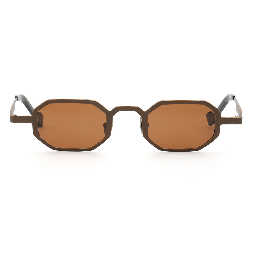 Felton | Rectangular Geometric Unisex Sunglasses | Lightweight Titanium Frame w/ Polarized Lenses