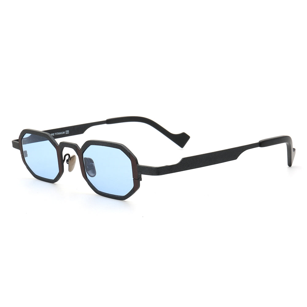 Felton | Rectangular Geometric Unisex Sunglasses | Lightweight Titanium Frame w/ Polarized Lenses