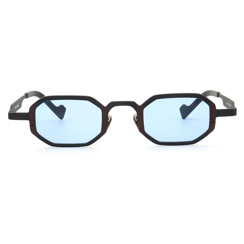 Felton | Rectangular Geometric Unisex Sunglasses | Lightweight Titanium Frame w/ Polarized Lenses