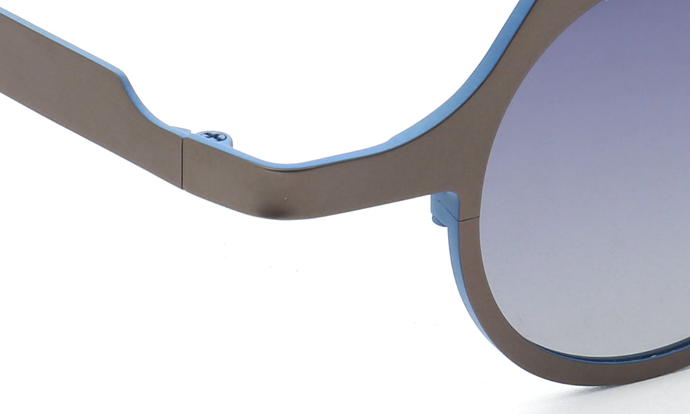 Aspect | Round Shield Shaped Polarized Sunglasses | Lightweight Multicolor Titanium Frame