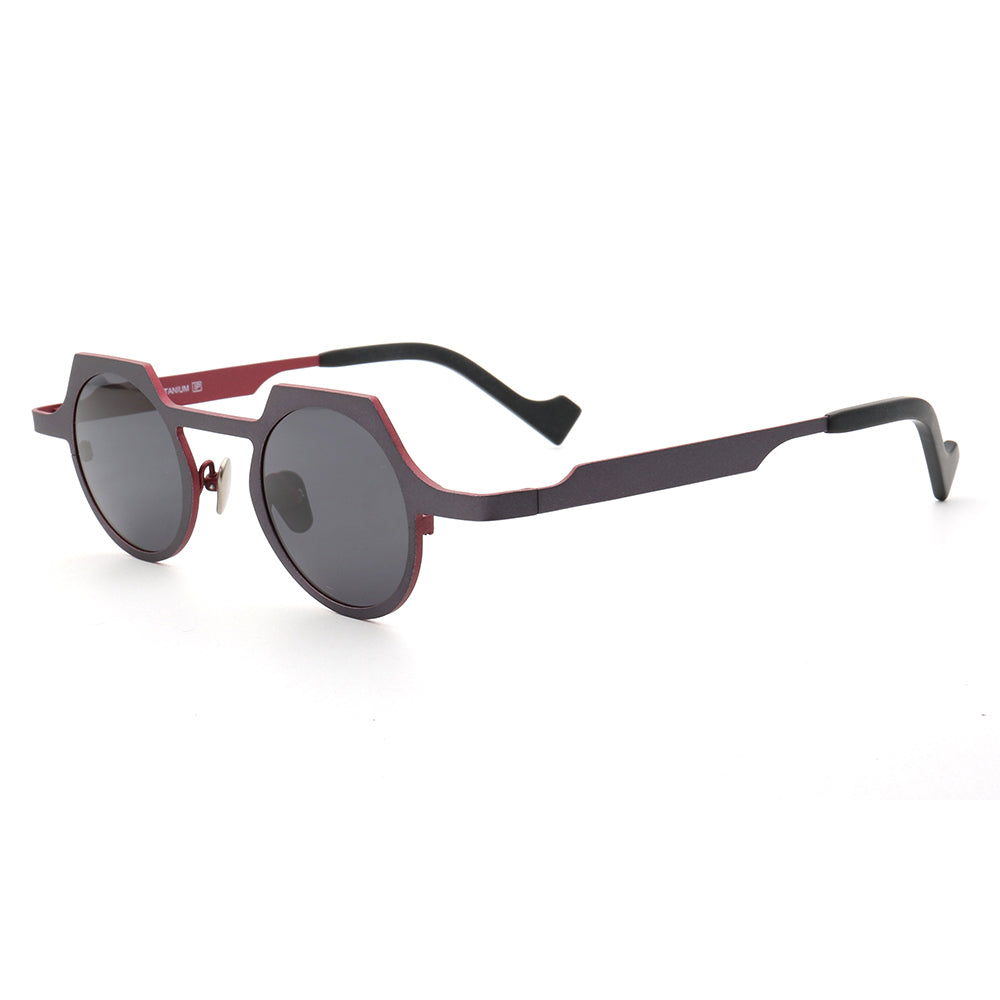Aspect | Round Shield Shaped Polarized Sunglasses | Lightweight Multicolor Titanium Frame