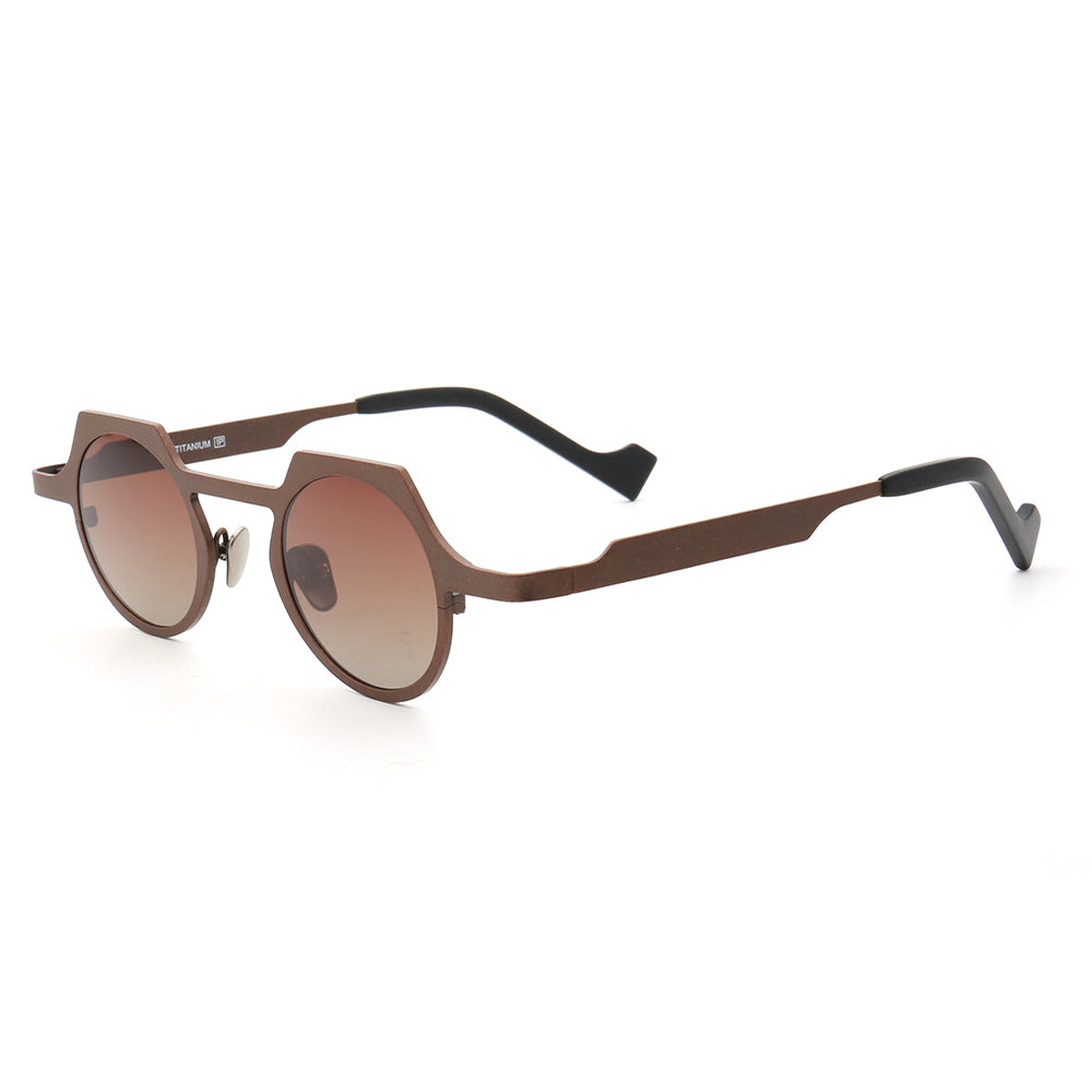 Aspect | Round Shield Shaped Polarized Sunglasses | Lightweight Multicolor Titanium Frame