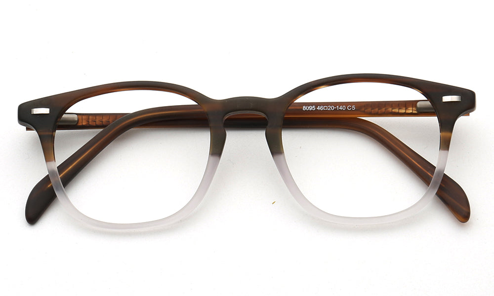 Stetson | Round Full Rim Two Tone Womens Square Eyewear | Retro Brown Mens Glasses Frames Online