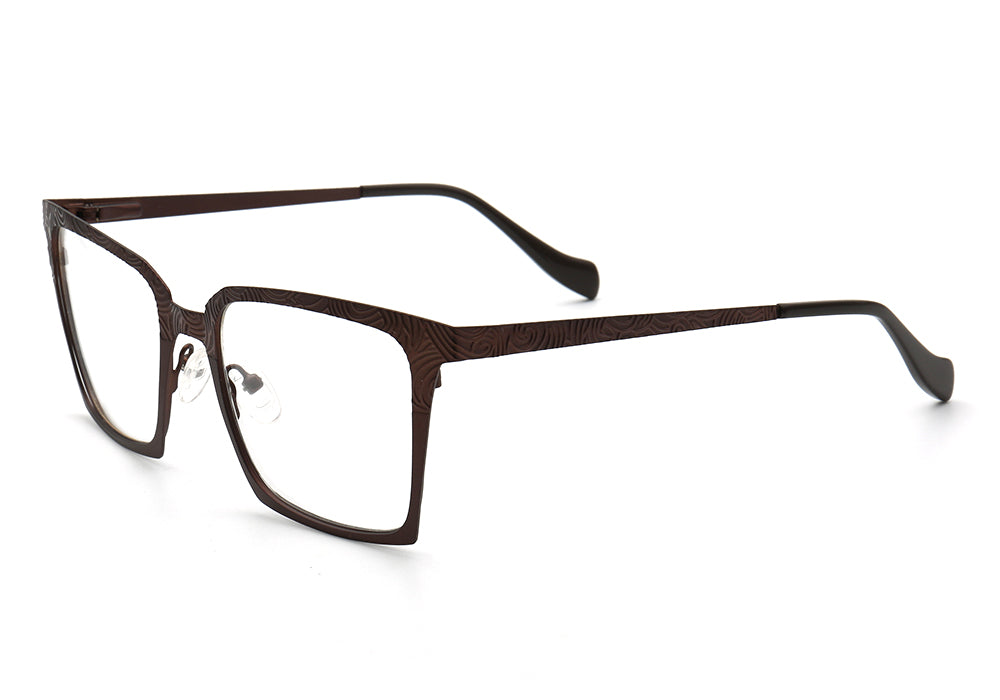 Aspen | Modern Square Stainless Steel Eyeglass Frames | Full Rim Durable Design