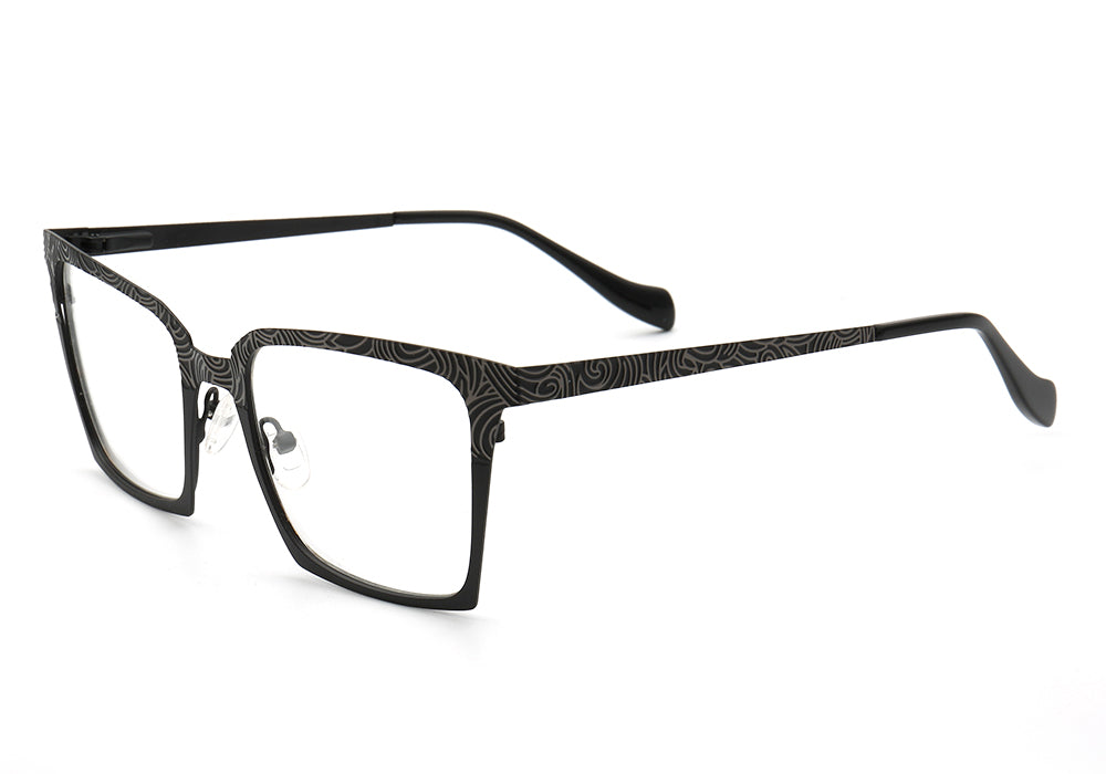 Aspen | Modern Square Stainless Steel Eyeglass Frames | Full Rim Durable Design