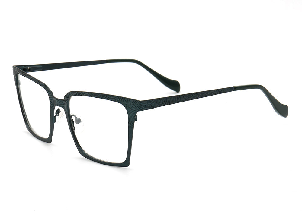 Aspen | Modern Square Stainless Steel Eyeglass Frames | Full Rim Durable Design