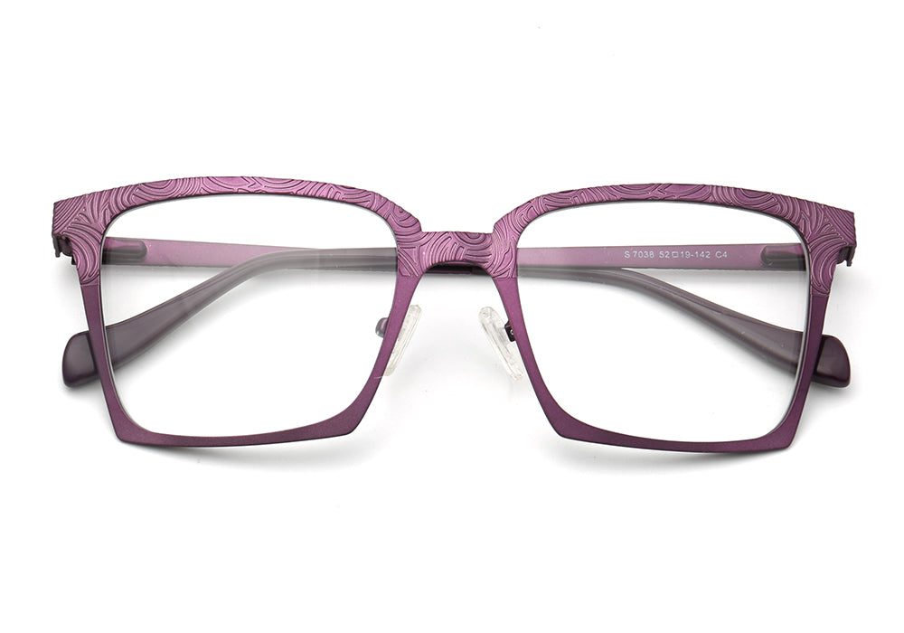 Aspen | Modern Square Stainless Steel Eyeglass Frames | Full Rim Durable Design