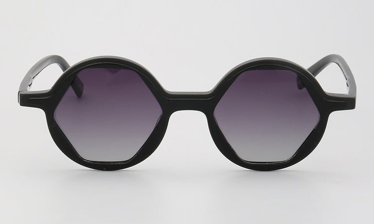 Mosley | Polarized Hexagon Shaped Sunglasses | Unisex Acetate Frame w/ Geometric Design