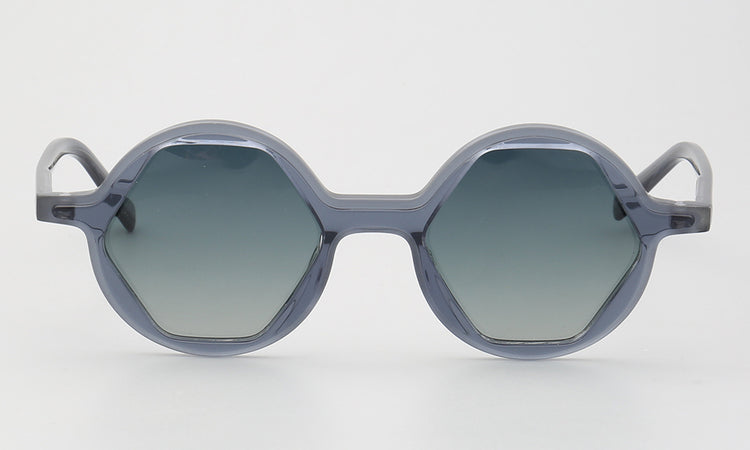 Mosley | Polarized Hexagon Shaped Sunglasses | Unisex Acetate Frame w/ Geometric Design