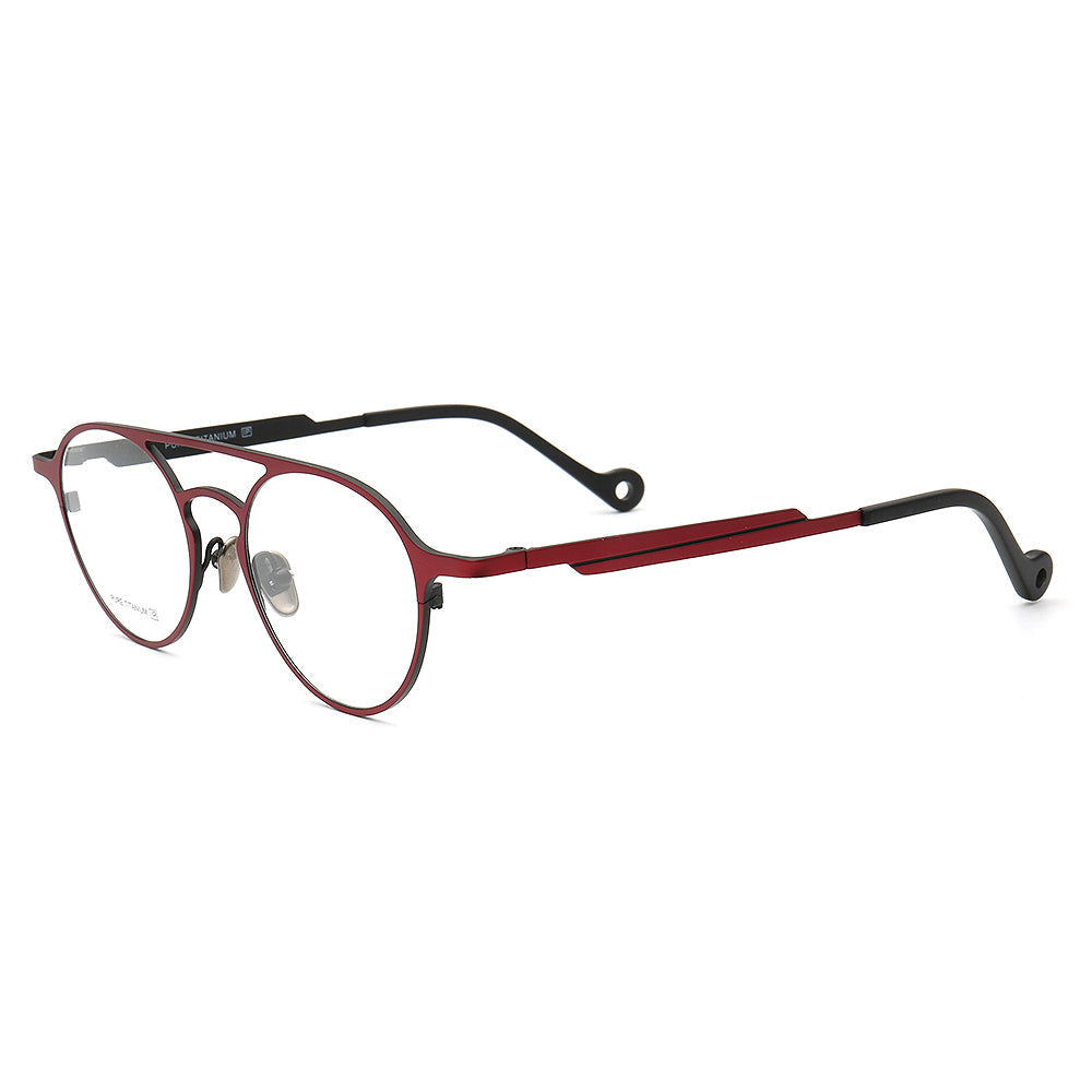 Jacques | Thin Light Round Titanium Eyeglasses |  Double Bridge Womens Modern Eyewear Frames Online