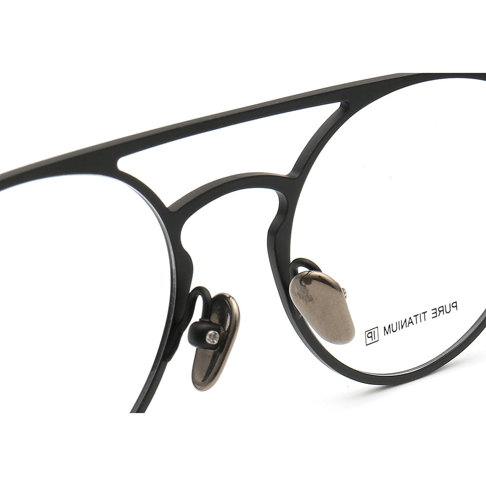 Jacques | Thin Light Round Titanium Eyeglasses |  Double Bridge Womens Modern Eyewear Frames Online
