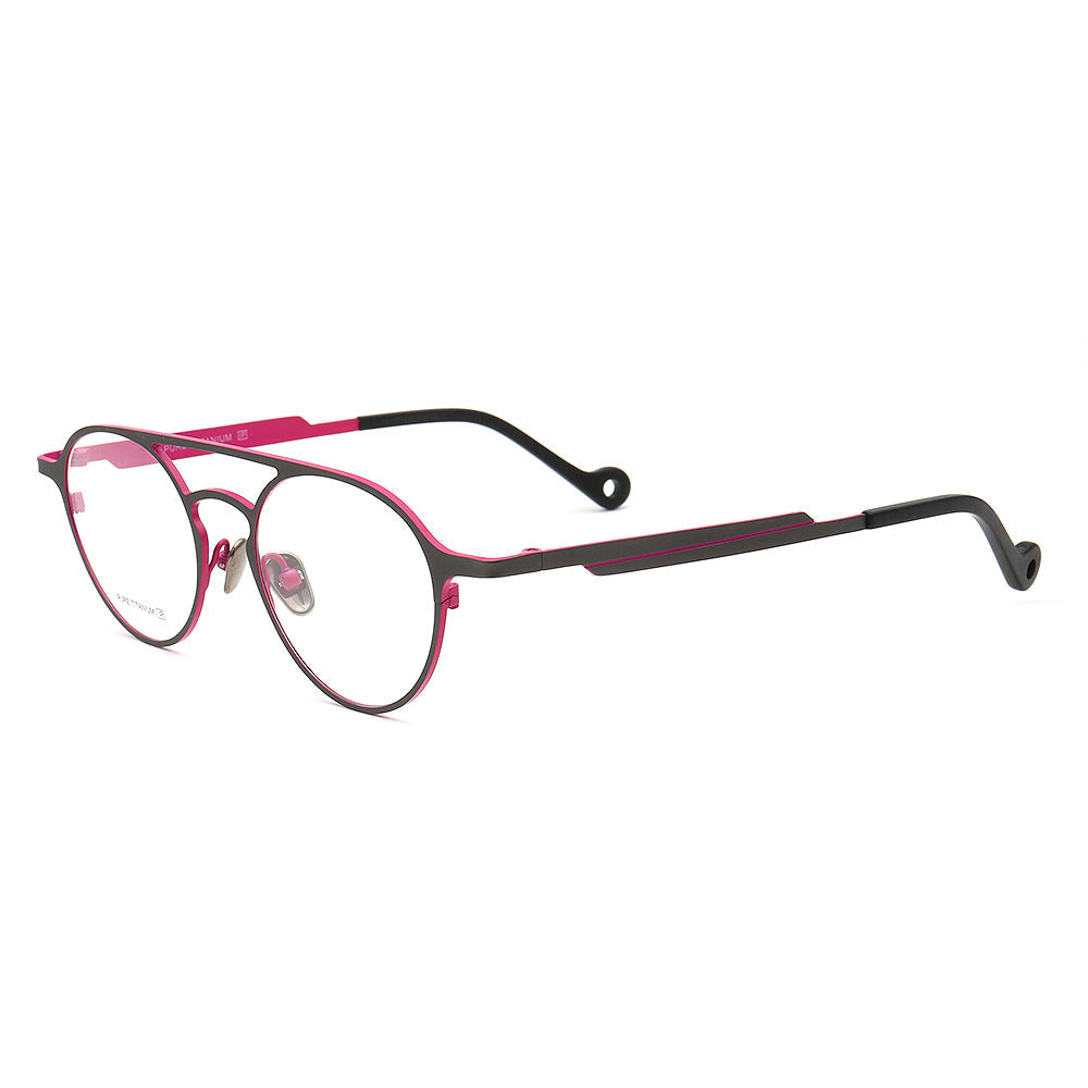 Jacques | Thin Light Round Titanium Eyeglasses |  Double Bridge Womens Modern Eyewear Frames Online