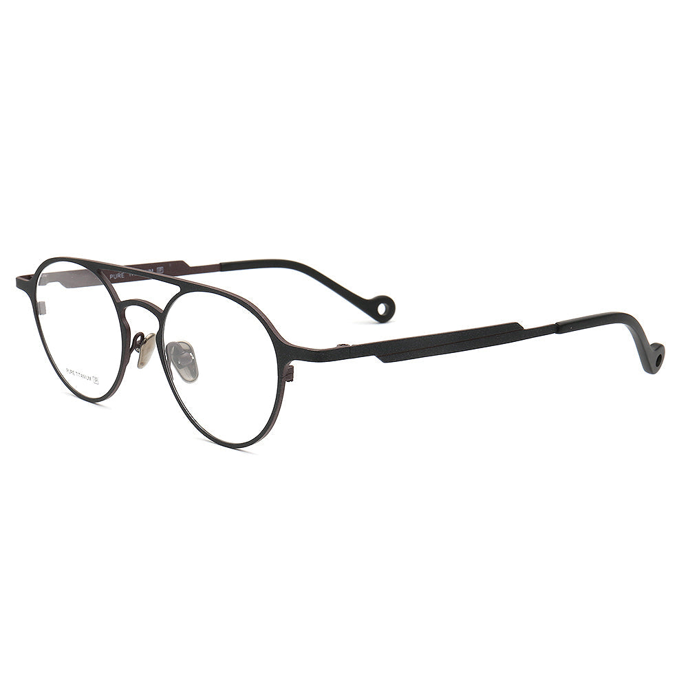 Jacques | Thin Light Round Titanium Eyeglasses |  Double Bridge Womens Modern Eyewear Frames Online
