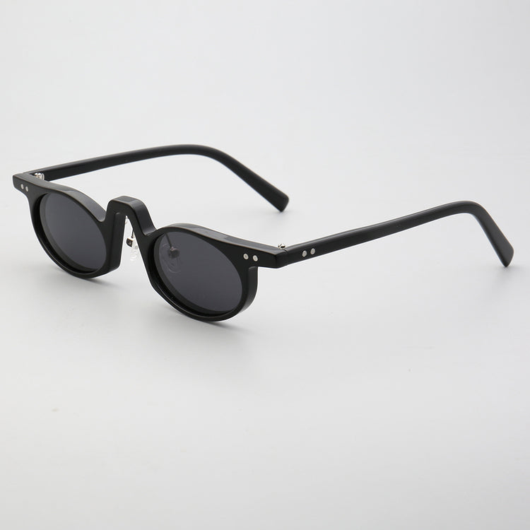 Revive | Retro Oval Shaped Polarized Sunglasses | Vintage Raised Bridge Frame Design