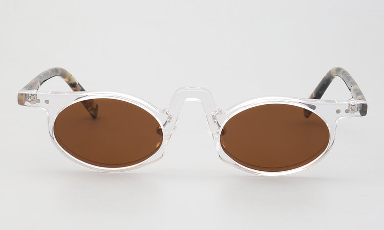 Revive | Retro Oval Shaped Polarized Sunglasses | Vintage Raised Bridge Frame Design