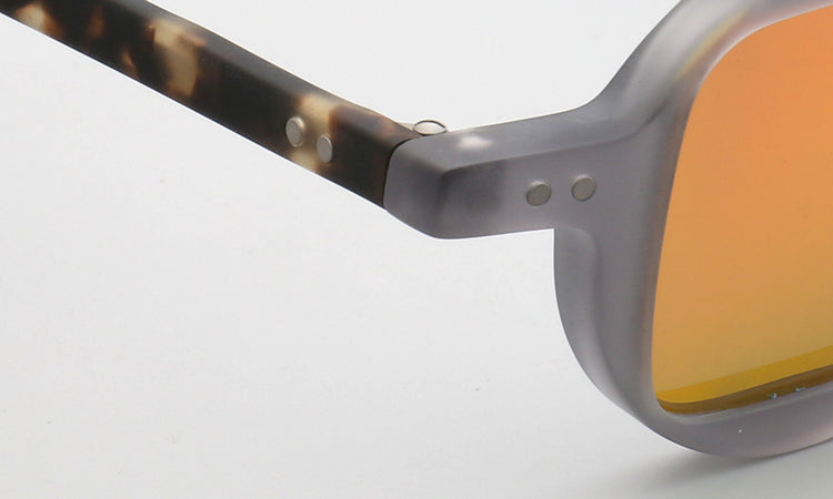 Scene | Mismatch Polarized Sunglasses w/ Tortoise Shell Pattern | Unique Retro Square & Circle Frames