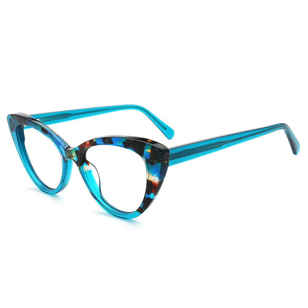 Ivy | Stylish Cat Eye Eyeglasses Frames for Women | Floral Tortoise Transparent Glasses Frames