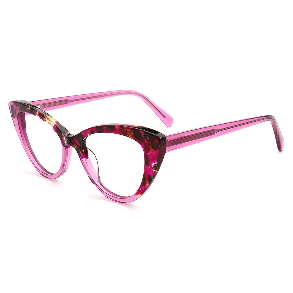 Ivy | Stylish Cat Eye Eyeglasses Frames for Women | Floral Tortoise Transparent Glasses Frames